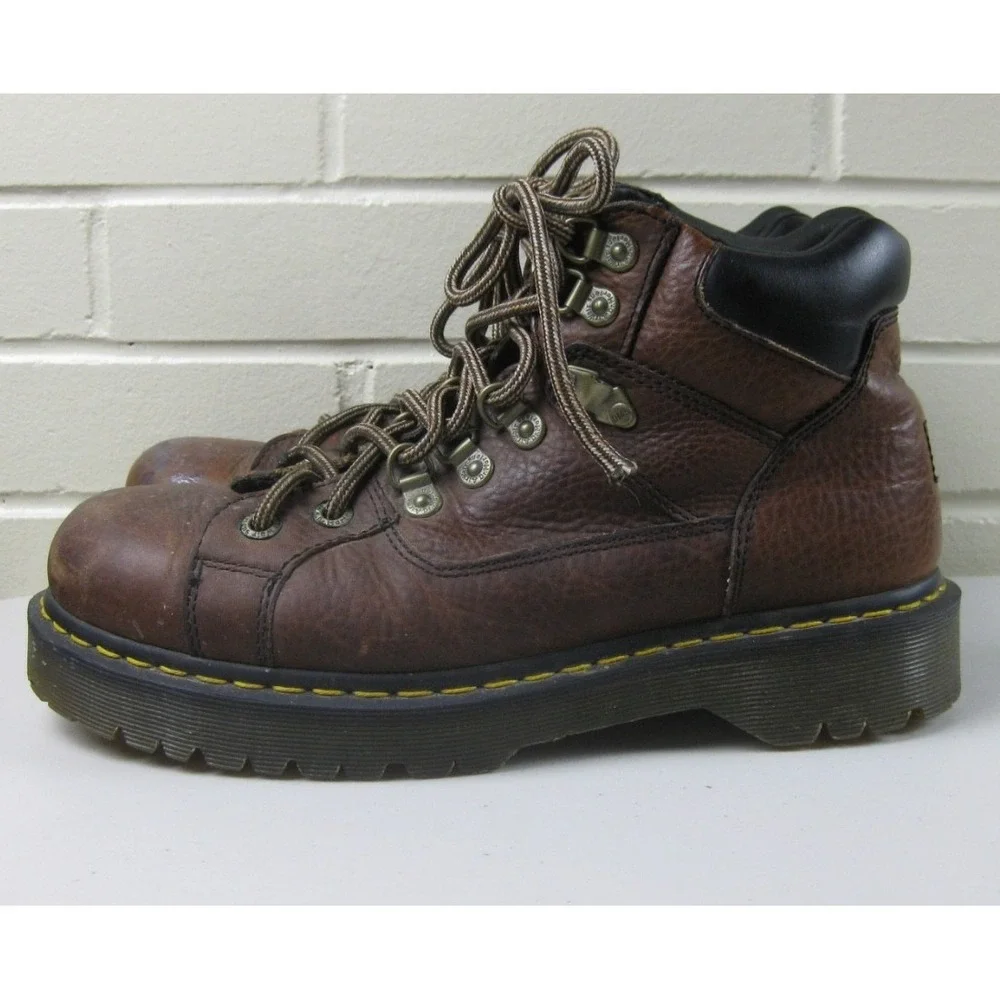 Y2K Dr Martens Heritage Ankle Boots Men's (10) 11302 Brown Leather Chunky